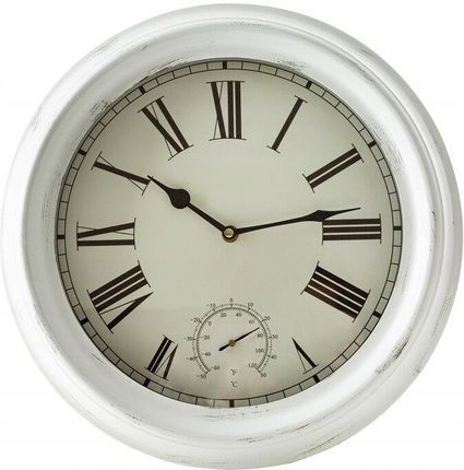 Eurofirany Zegar Ścienny Na Baterię Vintage 37X5X37 Biały