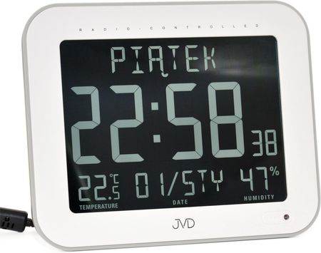 Jvd Zegar Cyfrowy Sterowany Radiowo Z Termometrem Dh9362.1 23X18Cm
