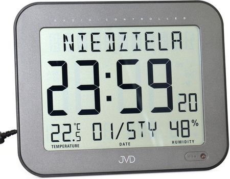 Jvd Zegar Cyfrowy Sterowany Radiowo Z Termometrem Dh9363.1 23X18Cm