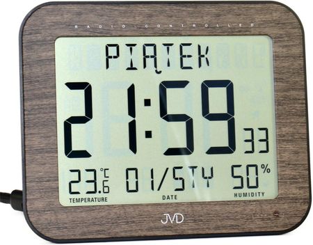 Jvd Zegar Cyfrowy Sterowany Radiowo Z Termometrem Dh9363.2 23X18Cm