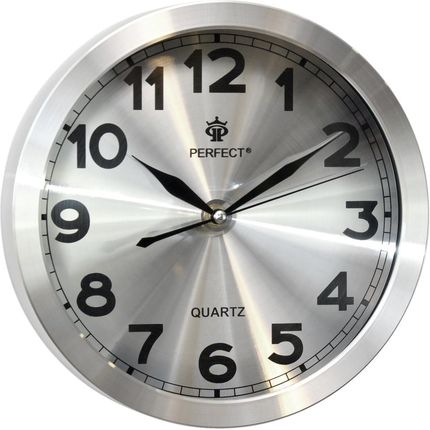 Perfect Zegar Ścienny Pw191 1700 1 Silver Aluminiowy 25Cm