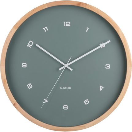 Karlsson Wall Clock Modesta Light Wood Jungle Green (Ka5938Gr)