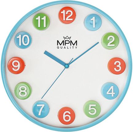 Mpm Quality Kolorowy Zegar Ścienny E01.4288.31 30Cm