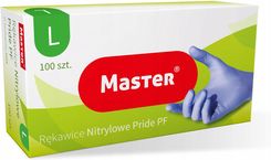 Zdjęcie Master Rękawice Nitrylowe Niebieskie L 100 Sztuk - Choroszcz