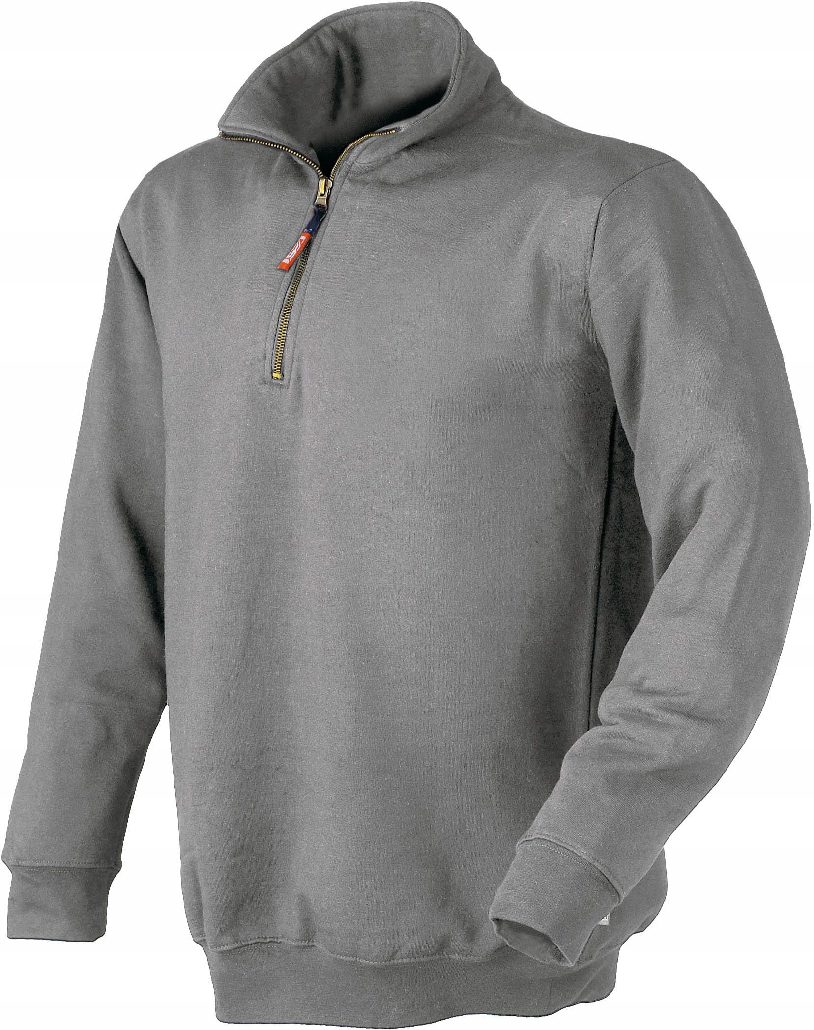 Industrial Starter Bluza Robocza Z Krótkim Zamkiem Issa Line Szara