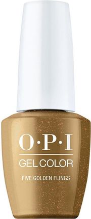 Opi Gelcolor Terribly Nice Five Golden Flings Lakier Żelowy Do Paznokci 15Ml | Złoty Błyszczący