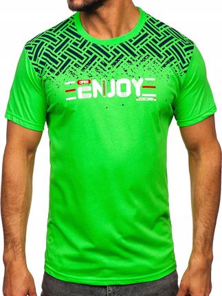 T-shirt Koszulka Zielony-neon 14720 Denley_xl