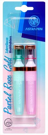 Astra Zakreślacze Pastel Rose Gold 2szt. Blister