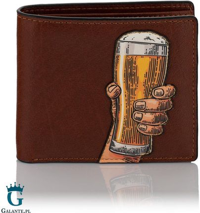 Skórzany portfel męski Yoshi Na Zdrowie! Y2378 z RFID