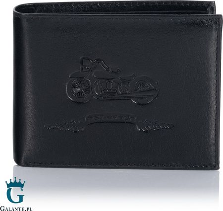 Czarny skórzany portfel dla motocyklisty PETERSON 304BIKE z RFID
