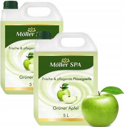 Moller Spa Kremowe Mydło W Płynie Zielone Jabłko 2 x 5l
