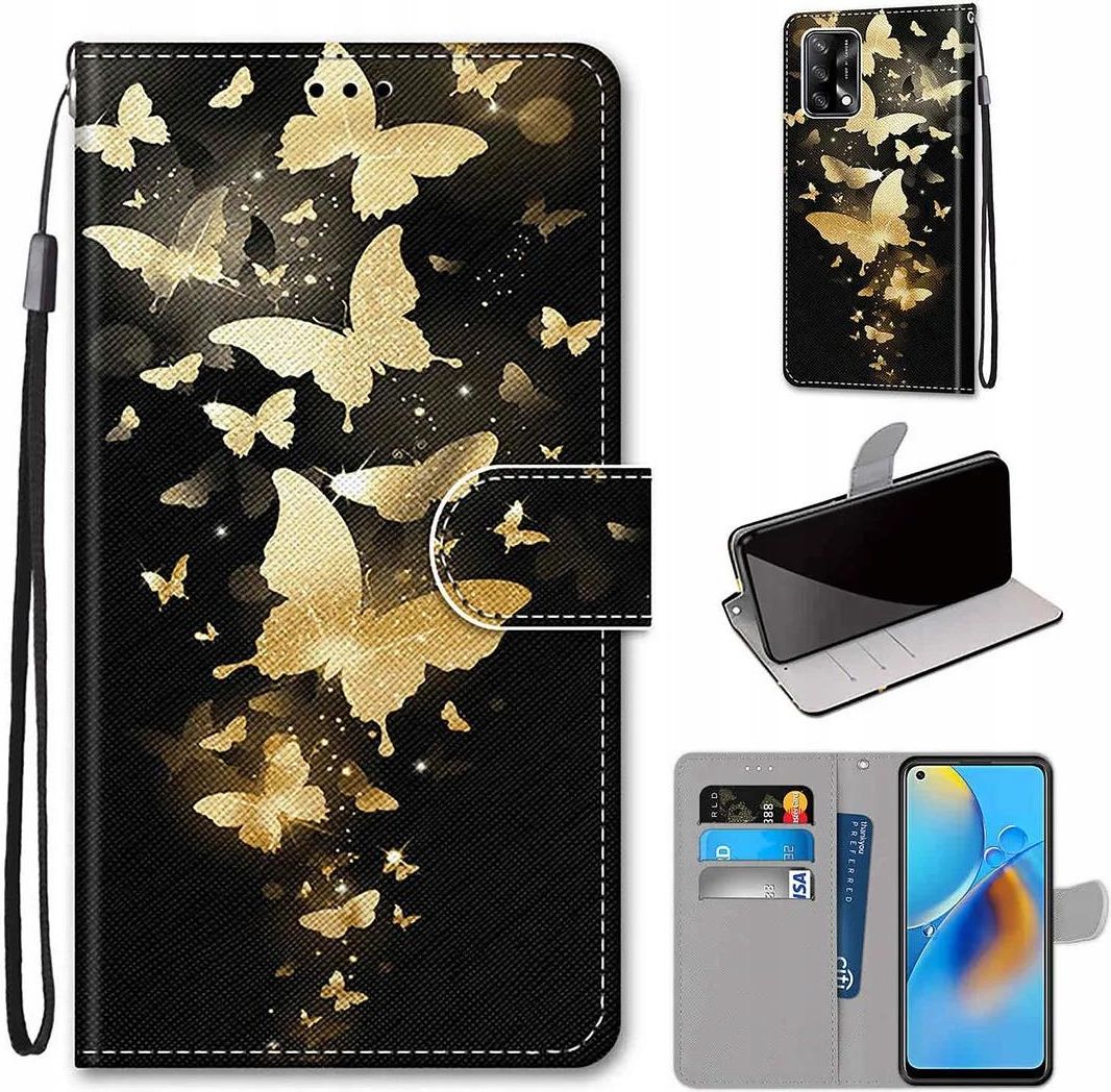 LeviDo Cover Compatibile per Oppo A74 4G/F19 Silicone Libro Motivo PU Pelle Magnetica Flip Portafoglio con Corda Disegni Antiurto Bumper Custodia Resistente Protettiva Case, Camuffare