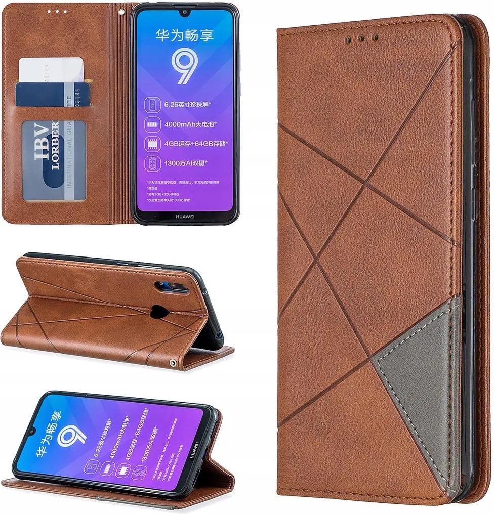 Custodia Libro Portafoglio Cadorabo Per Huawei Y7 2019 / Y7 Prime 2019, Argento, Con Vani Carte E Chiusura Magnetica