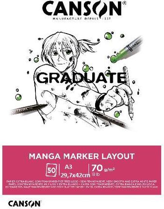 Canson Blok A3 70G 50K Graduate Manga Marker