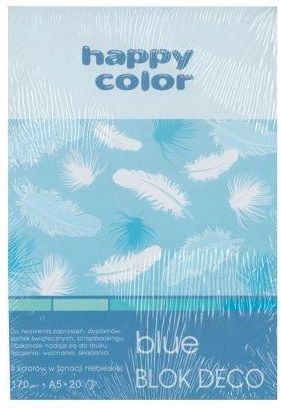 Happy Color Papier Blok Ozdobny Niebieski A5