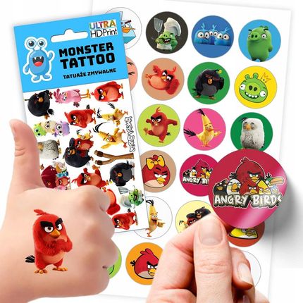Zestaw Naklejki Tatuaże Angry Birds