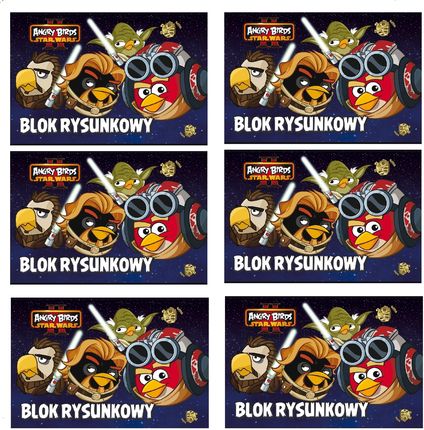 St. Majewski 6X Blok Rysunkowy 20 Kartek A4 Angry Bird