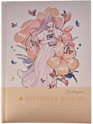 Jingu Stationery Notes Pamiętnik Butterfly Memory Z Kolorowym Środkiem 112K.