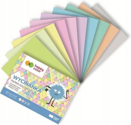 Happy Color Blok Wycinanka A4/10K Papier Pastelowy