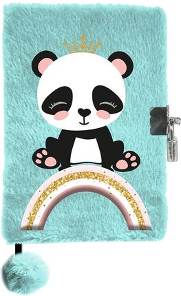 Paso Pamiętnik Pluszowy Z Kłódką Na Kluczyk Notes Włochacz Panda 3D Pompon