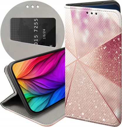 Etui Z Klapką Do Samsung Galaxy Xcover 3 Różowe Złoto Róż Futerał