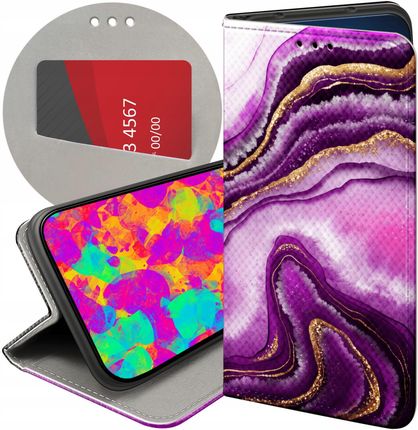 Etui Do Samsung Galaxy A24 4G A25 5G Różowy Marmur Purpura Róż Case
