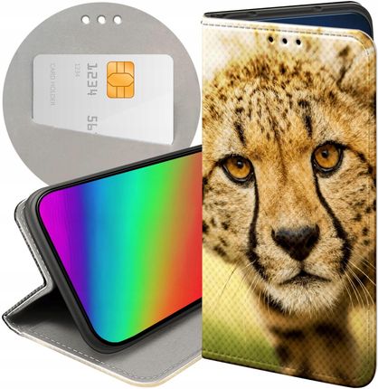 Etui Z Klapką Do Samsung Galaxy A73 5G Gepard Cętki Panterka Futerał