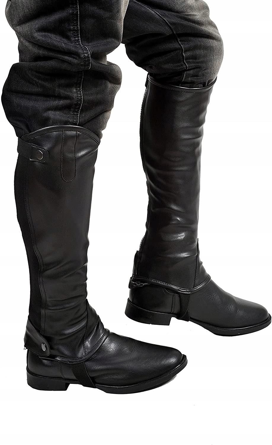 Guêtres D'Équitation Riders Trend 10021056 - Cuir De Vachette - Fermeture YKK - Sangle Élastique Au Pied