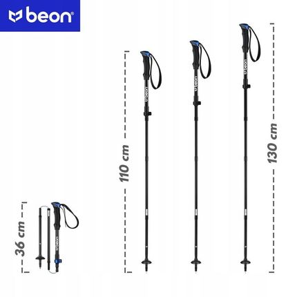 Kije Trekkingowe Beon Fold Lite Blue - zdjęcie 3