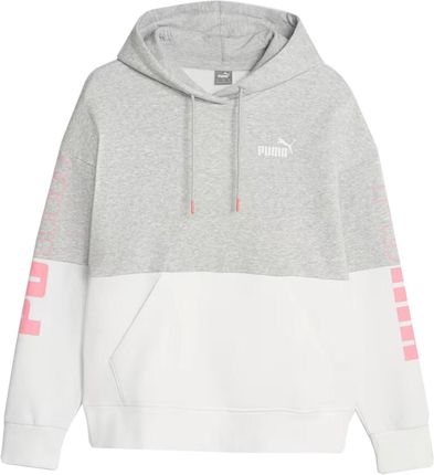 Puma Bluza Sportowa Damska Power Colorblock Hoodie Fl Białe