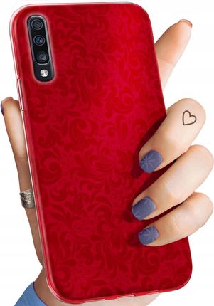 Etumi Etui Do Samsung A70 Wzory Czerwone Serca Róże Obudowa Pokrowiec Case