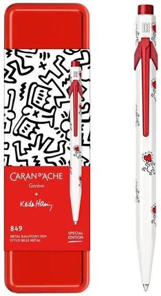 Caran D'Ache Długopis 849 Keith Haring W Pudełku Biały