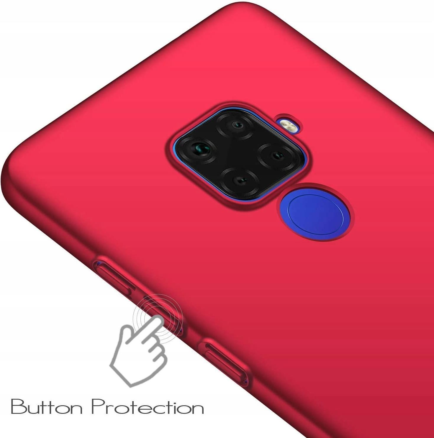 Custodia retrò in Finto cuoio per Huawei Mate 30 custodia design portafoglio con porta carte e supporto rosso