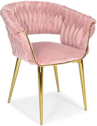 Fertone Krzesło Z Podłokietnikami Glamour Iris Lux Pudrowy Róż 2416