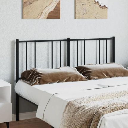 Vidaxl Metalowe Wezgłowie Czarne 135 Cm 352512 - zdjęcie 3