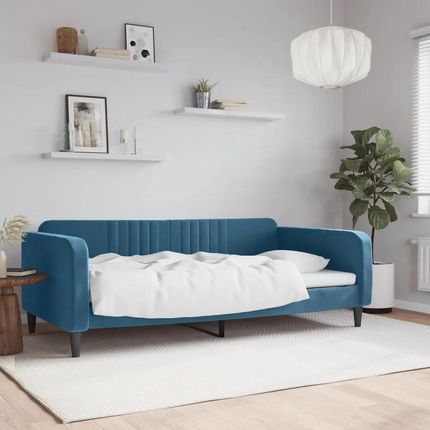 Vidaxl Sofa Z Funkcją Spania Niebieska 100X200 Cm Obita Aksamitem 354092