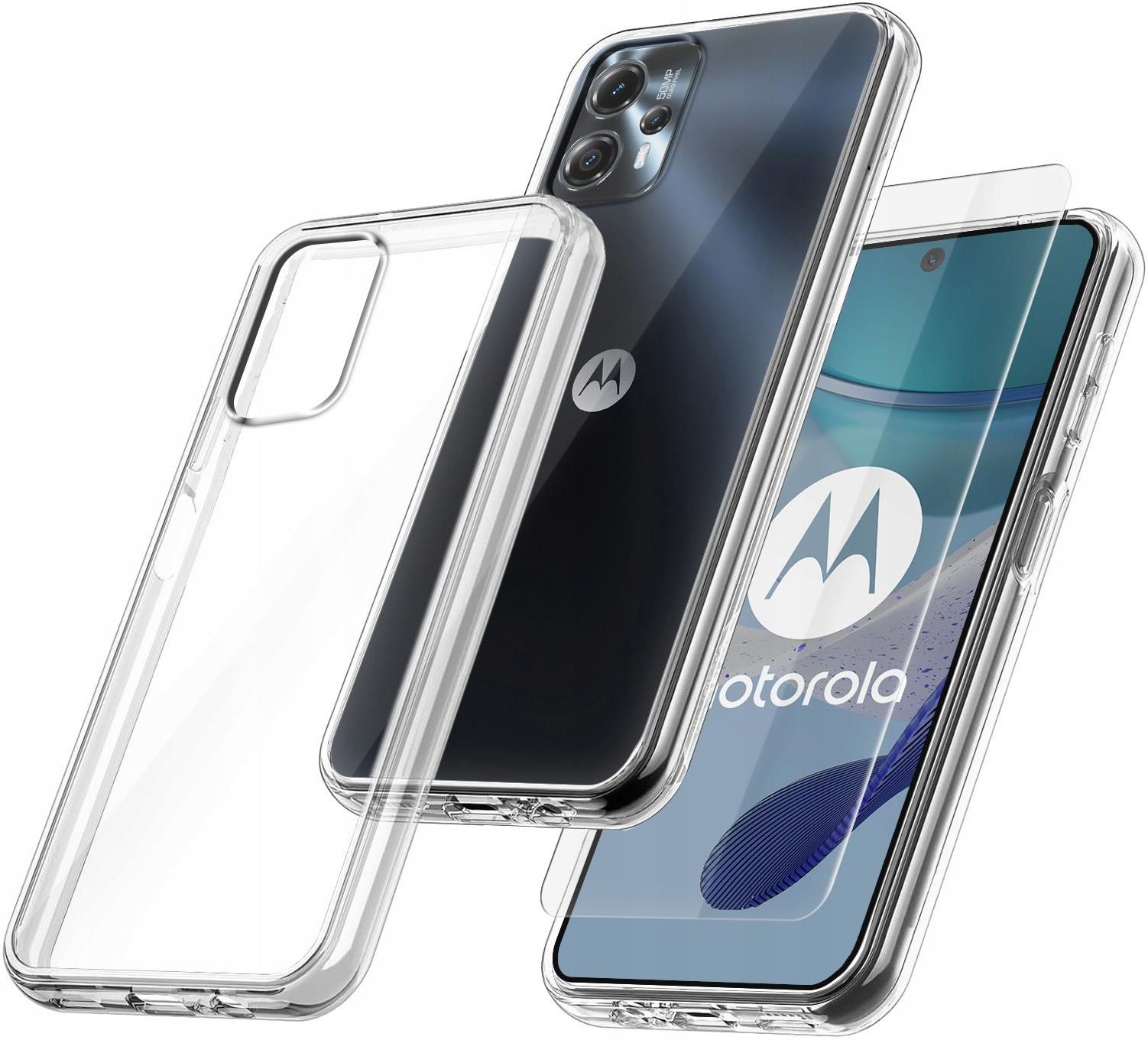 thumbnail: ESTH® Motorola Moto G13/G23 Hoes - Hybride Siliconen & PC, Militaire Bescherming, Valbestendig (Lichtblauw)