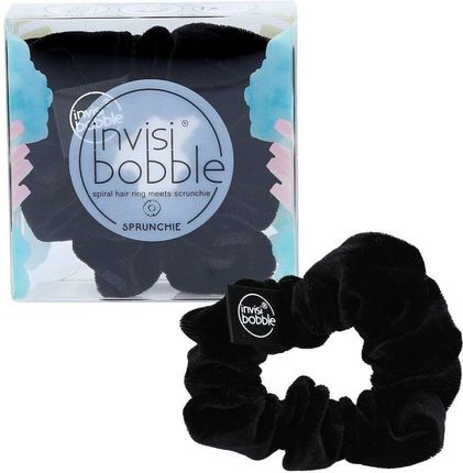 Invisibobble Sprunchie Aksamitna gumka do włosów (True Black) 1 szt.