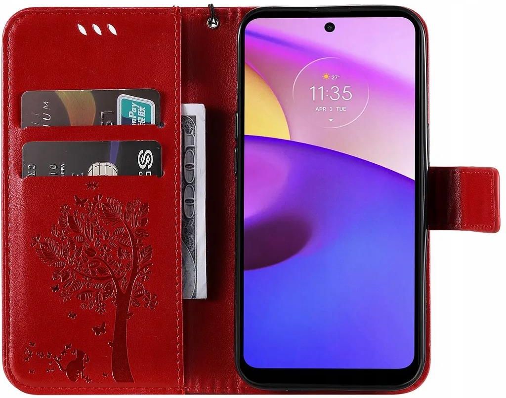 Custodia telefono per Motorola E20/E30/E40 portafoglio flip PU pelle