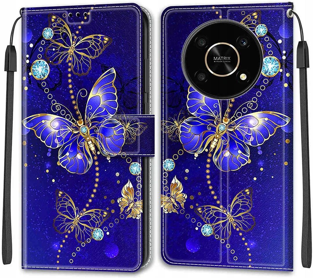 Asuwish Custodia per telefono per Honor Magic 4 Lite 5G (non per 4G) Portafoglio con protezione dello schermo in vetro temperato e custodia sottile in pelle supporto per carte accessori per cellulari