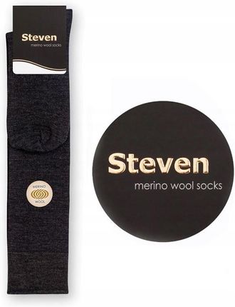 Podkolanówki steven Merino Wool 130 grafit 38-40