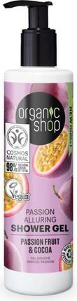 Organic Shop Organic Passion Fruit Cocoa Alluring Shower Gel Żel Pod Prysznic Z Masłem Kakaowym I Ekstraktem Z Marakui 280 ml