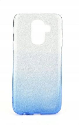 Etui Shining Samsung A6+ 2018 Clear/Blue szkło