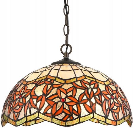 Lampa żyrandol zwis klasyczny stylowy szkło witrażowe Tiffany 232
