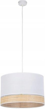 Tk Lighting 4768 Paglia New White Lampa Wisząca Biała Biały Abażur Rattan