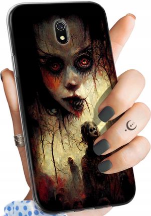 Etui Do Xiaomi Redmi 8A Halloween Zombie Dynie Czaszki Czarownice