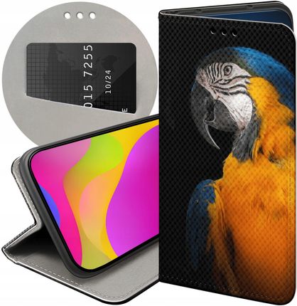 Etui Z Klapką Do Motorola Edge 20 5G Papuga Papużka Tukan Futerał