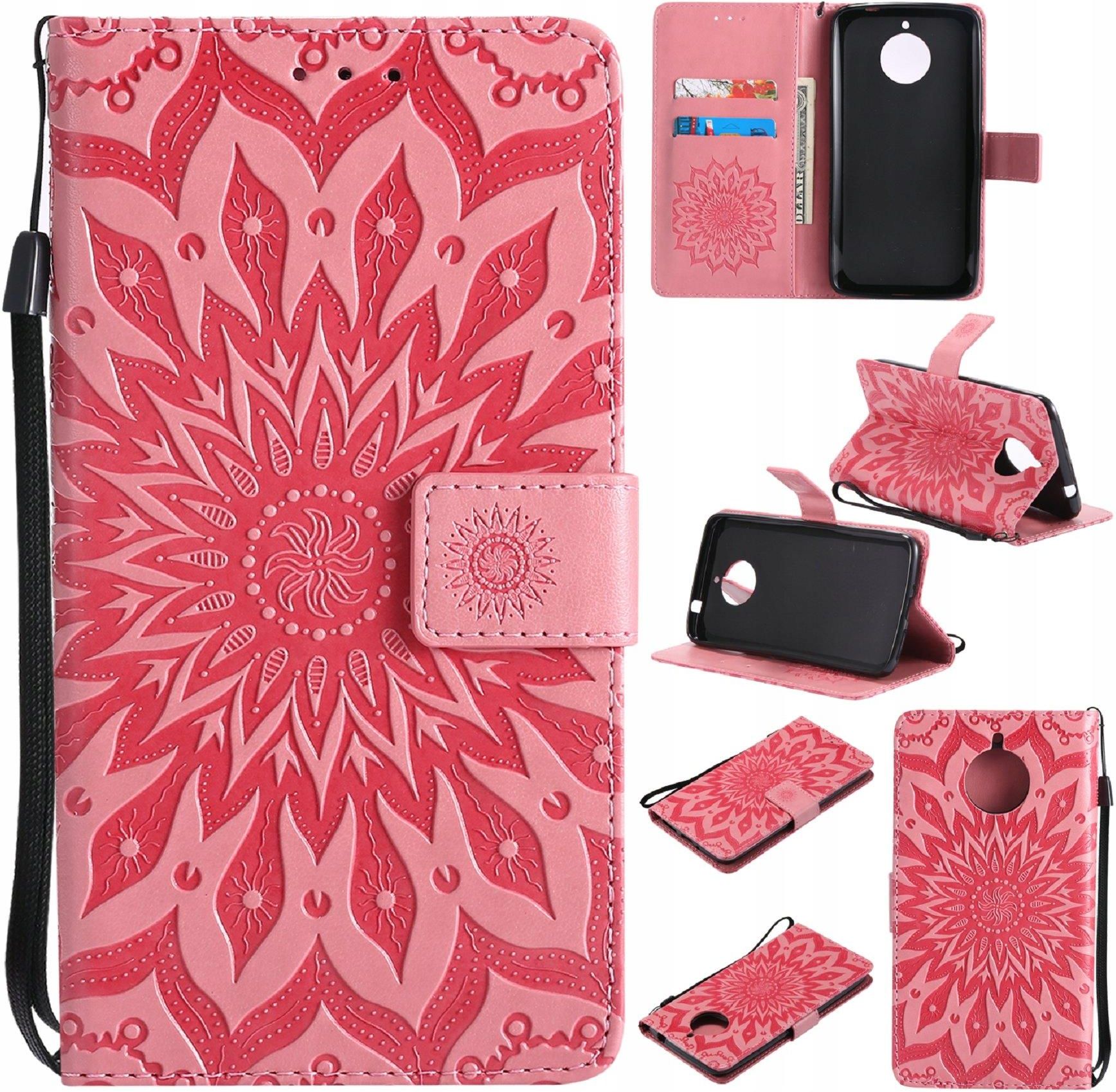Moex Custodia Con Cordino Per Motorola Moto E4 Plus – Tracolla Regolabile E Cover In Silicone Trasparente, Viola Rosa, Protezione 360° - 3