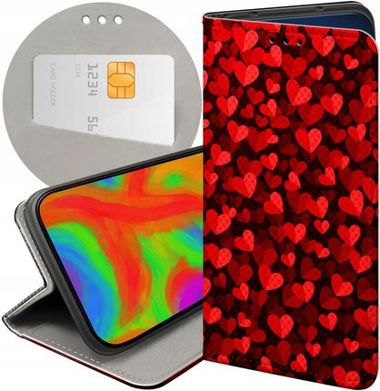 Etui Z Klapką Do Huawei Y5P Walentynki Miłość Serce Futerał Case