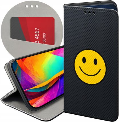 Etui Z Klapką Do Motorola Moto G54 5G Uśmiech Smile Emoji Futerał